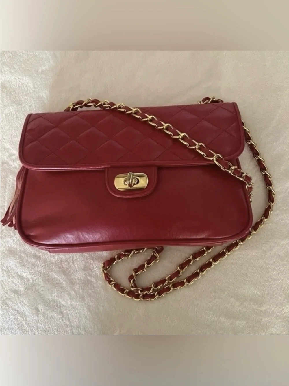 🩷 Laura Scott Chain Crossbody Purse Red🩷